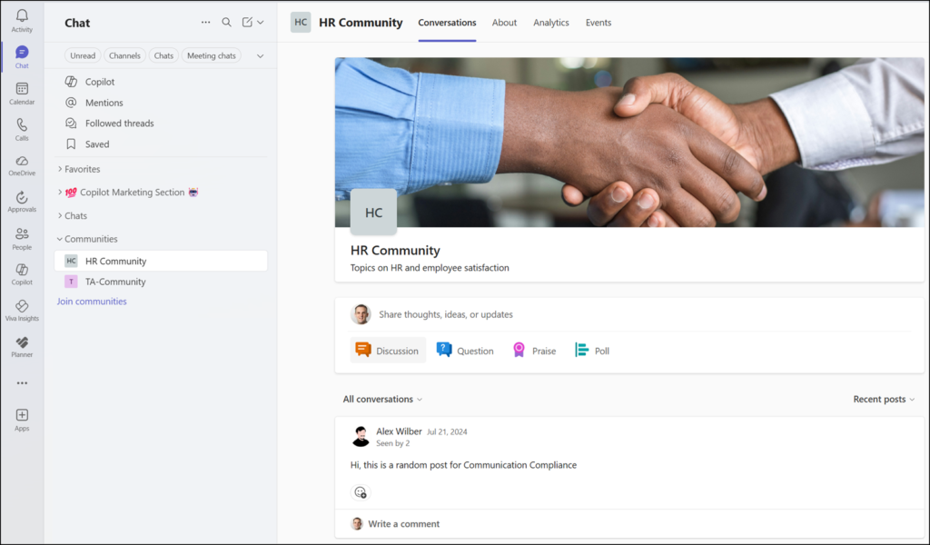 Viva Engage community in Teams