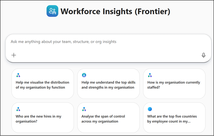 Workforce Insights agent in Frontier mode