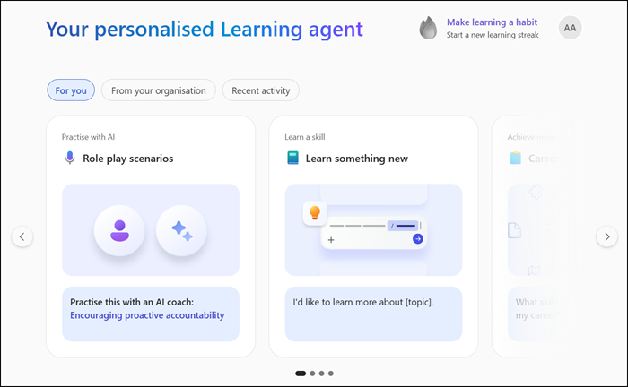 Learning agent in Frontier mode