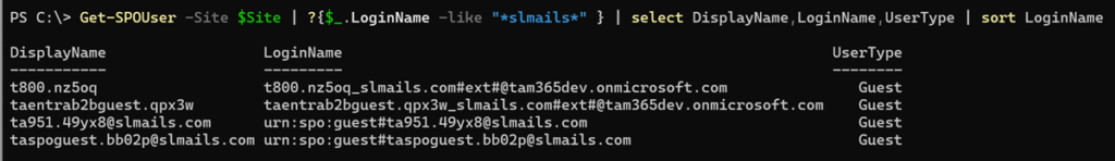 Guest users in the SharePoint User Hidden List