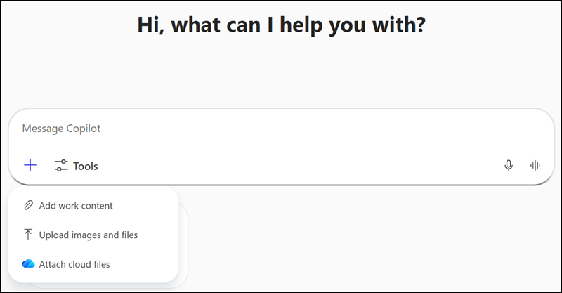 Plus (+) and Tools as a standalone menu