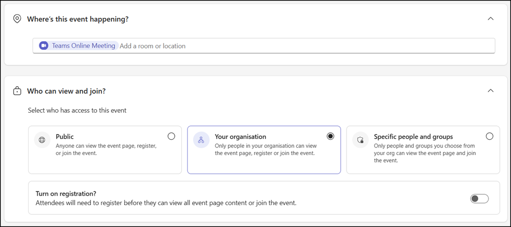 Selecting the audience