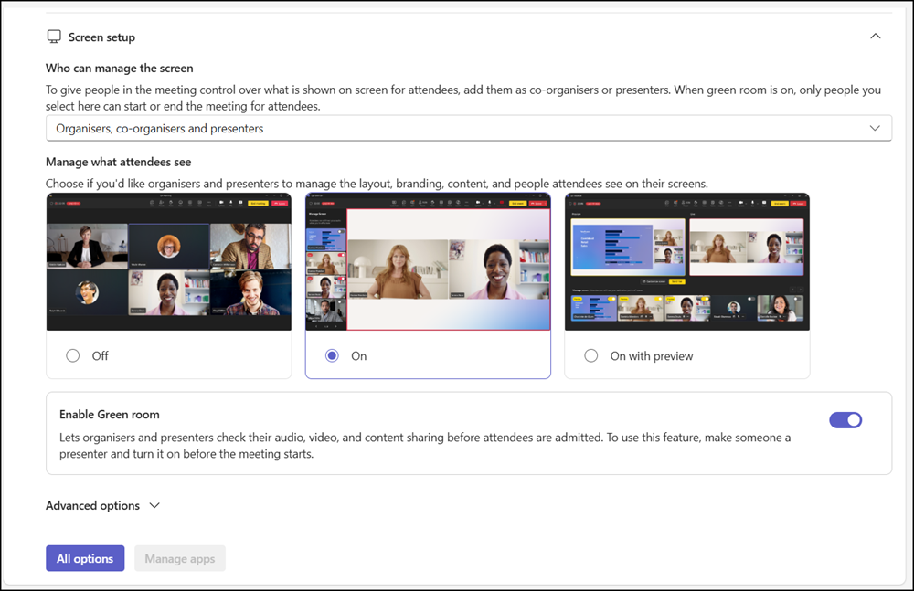 Additional event options