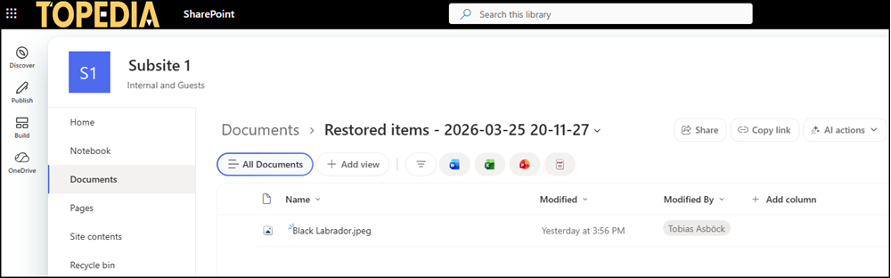 Restore has been completed successfully