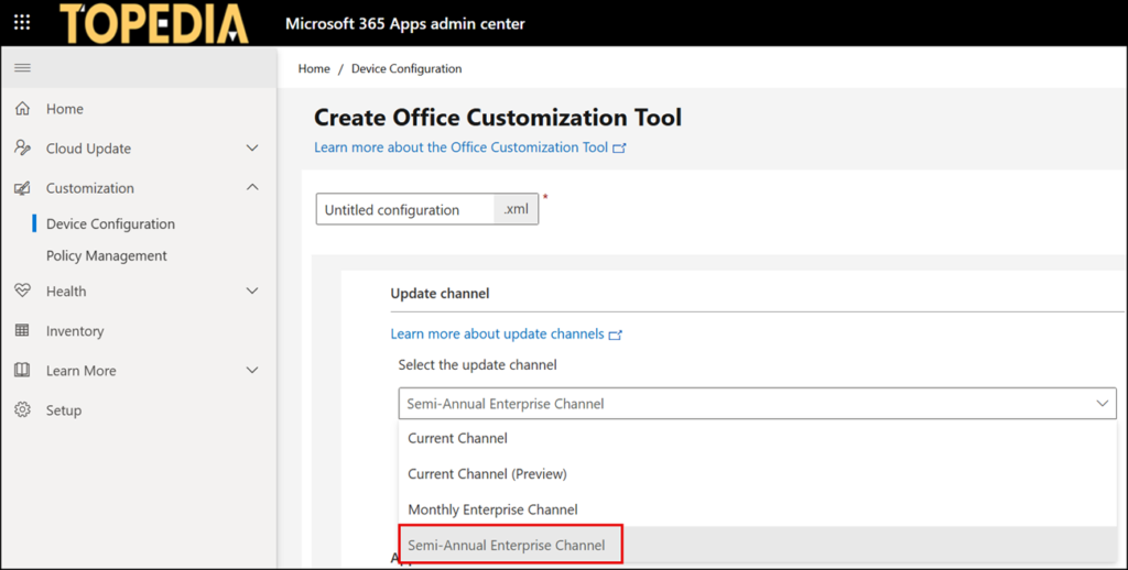 Semi-Annual Enterprise Channel will be removed in ODS for new configurations