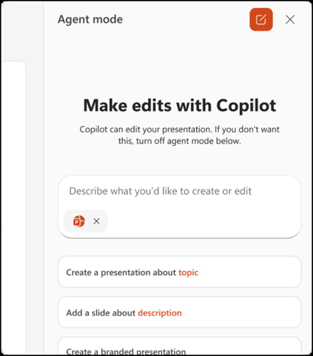 The old PowerPoint agent mode has been replaced