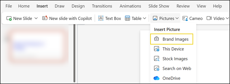 Insert brand-approved images from your organization