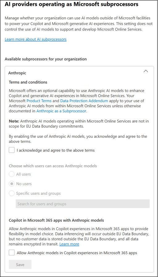 If it was disabled, the setting has been updated to "No users"