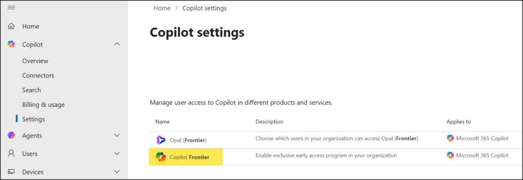 Configure Frontier-enabled users