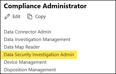 Compliance Administrator role group