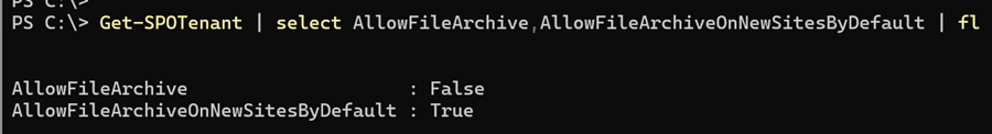 File-level archiving tenant settings