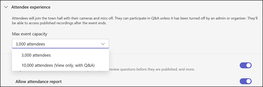 Schedule a new town hall event in Teams