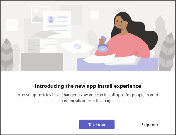 The new app installation experience is available in your tenant