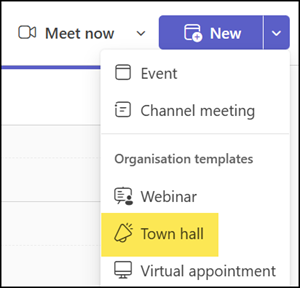 Schedule a new Town Hall event