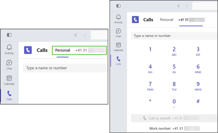 Selecting the alternate phone number for an outgoing call