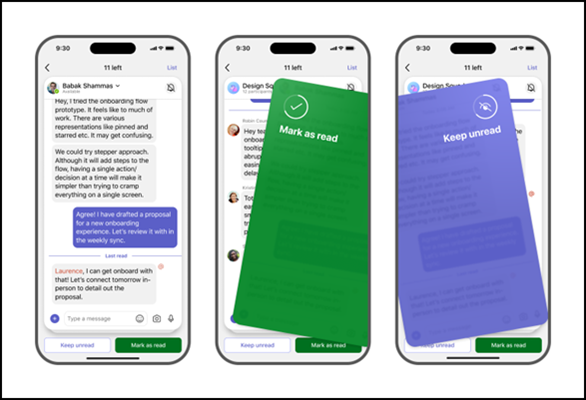 Catch up experience in Teams Mobile