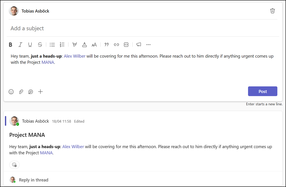 Pasting now preserves the previous formatting