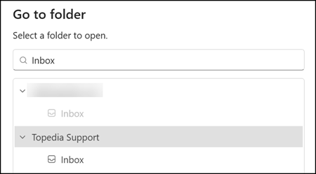 The search covers all connected mailboxes, including shared mailboxes