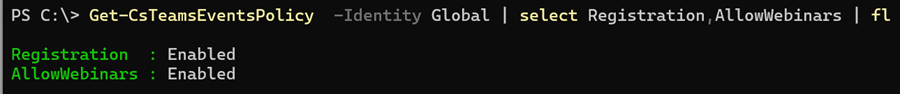 The new Registration setting is enabled by default