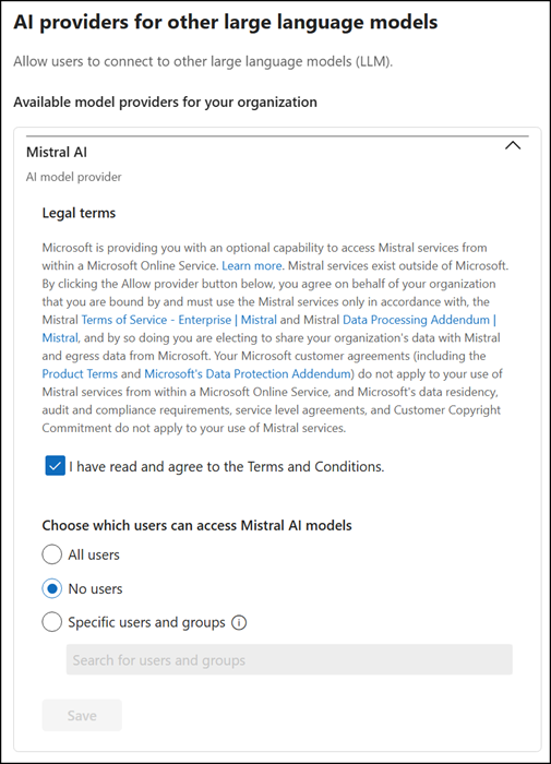 Mistral AI as a new external LLM provider