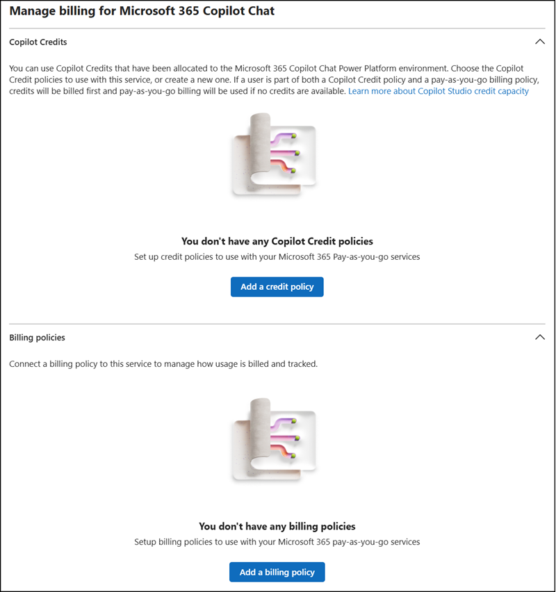 Use prepaid Copilot Credits instead of an Azure subscription