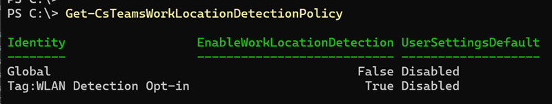 Work location detection policies
