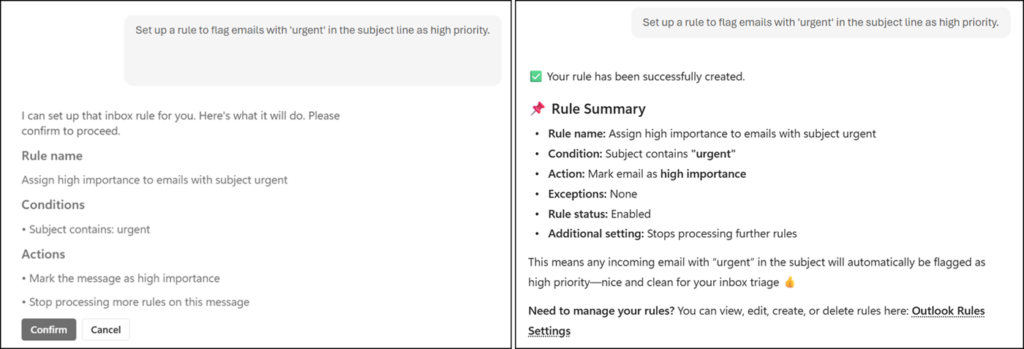 Creating a new Outlook rule