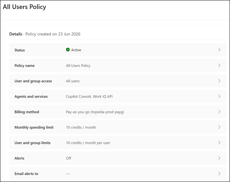 Activate your first spending policy
