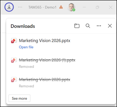 Download notifications now automatically disappear after about 4 seconds