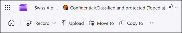Video file with a sensitivity label that applies encryption