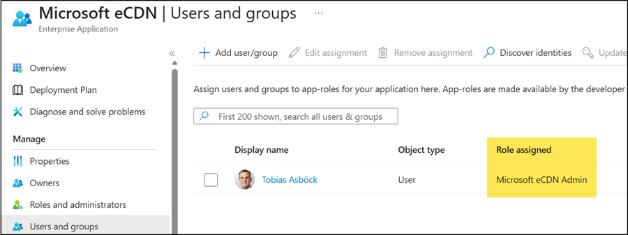 Access to the Microsoft eCDN Admin Console, including analytics, is managed through role assignment