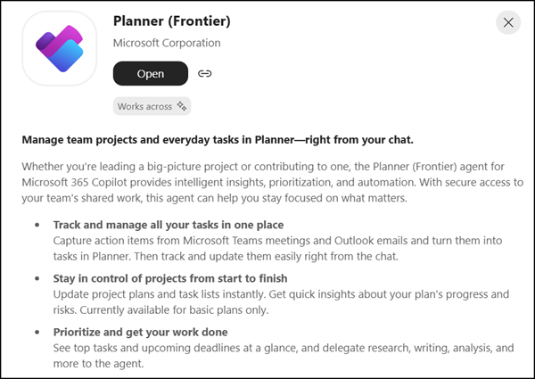 Planner agent will reach general availability in June 2026