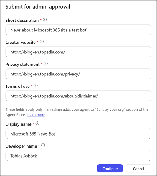 Users have to provide some mandatory information