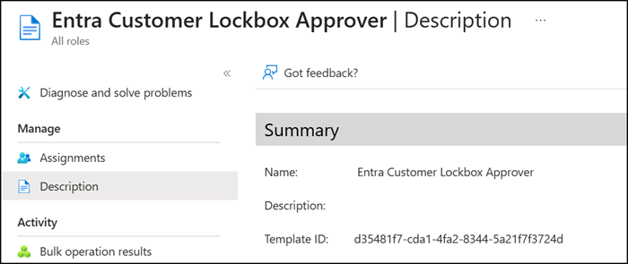 New admin role: Entra Customer Lockbox Approver (for Azure lockbox)