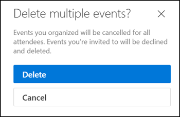 Deleting multiple events at once