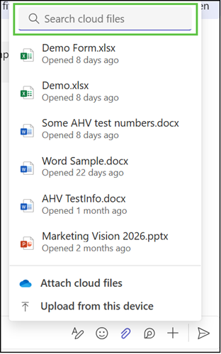 Search for cloud files within the picker