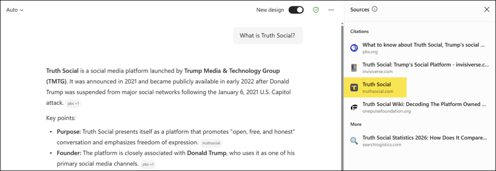 The unnecessary domain is included as a source