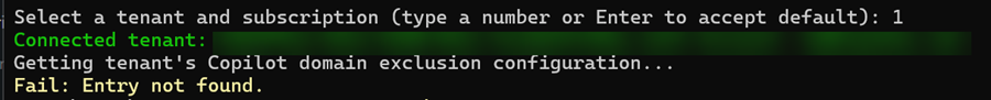 If no domains have been excluded yet