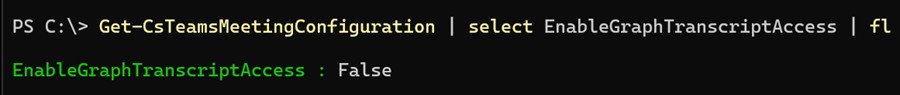 Enable or disable Graph API transcript access at the tenant level