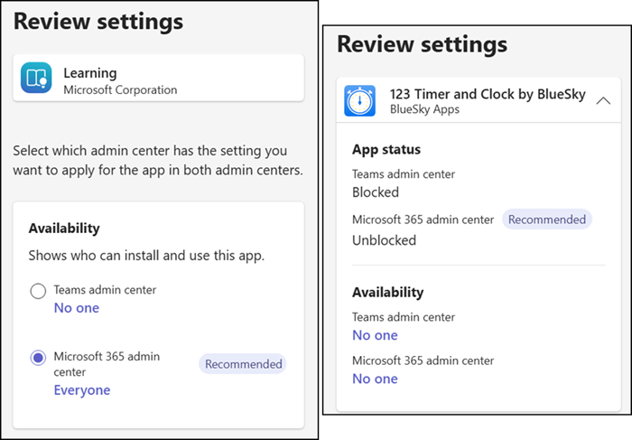 Review the settings manually