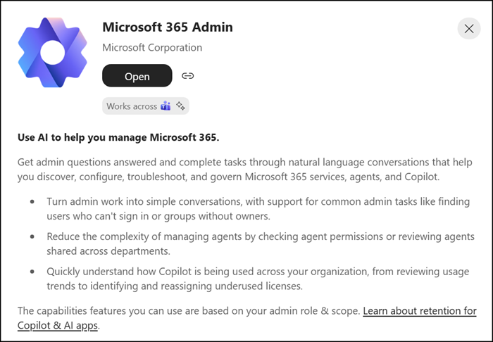 Microsoft 365 Admin Agent