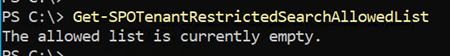 Identify sites on the existing allowed list