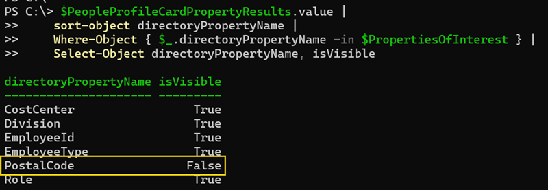 PostalCode property is already defined