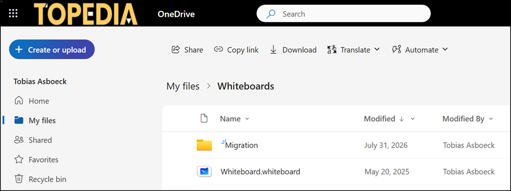 Whiteboard migration has been completed