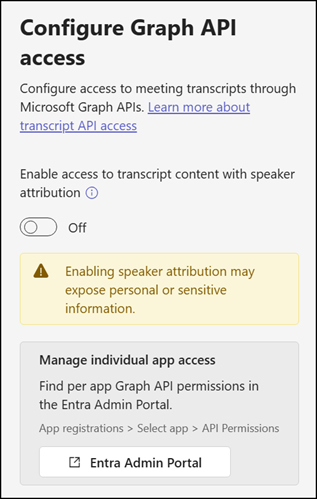 Access to speaker attribution