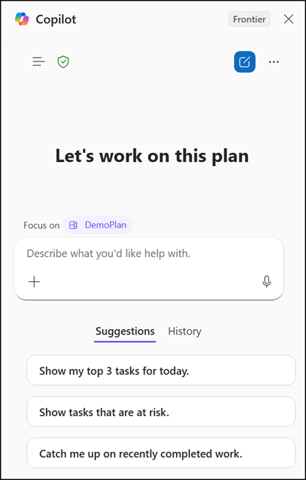 Copilot Chat in Planner