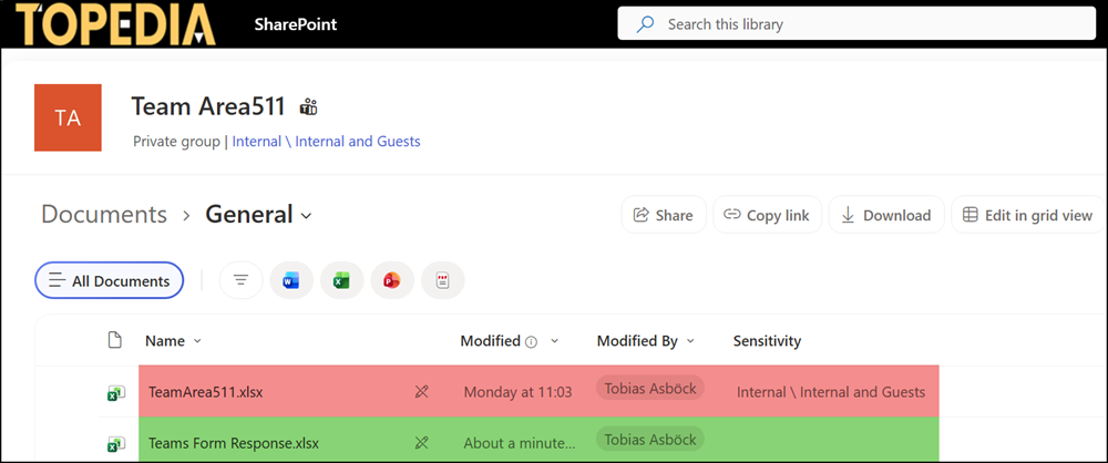 My DLP policy blocks access only to the red-marked file