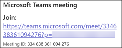 You can use the join URL from a meeting invitation