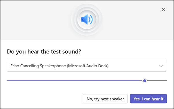 First, testing the speaker
