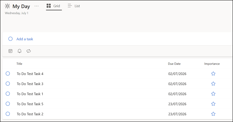 The due date is 2 July, but the Planner agent shows 1 July